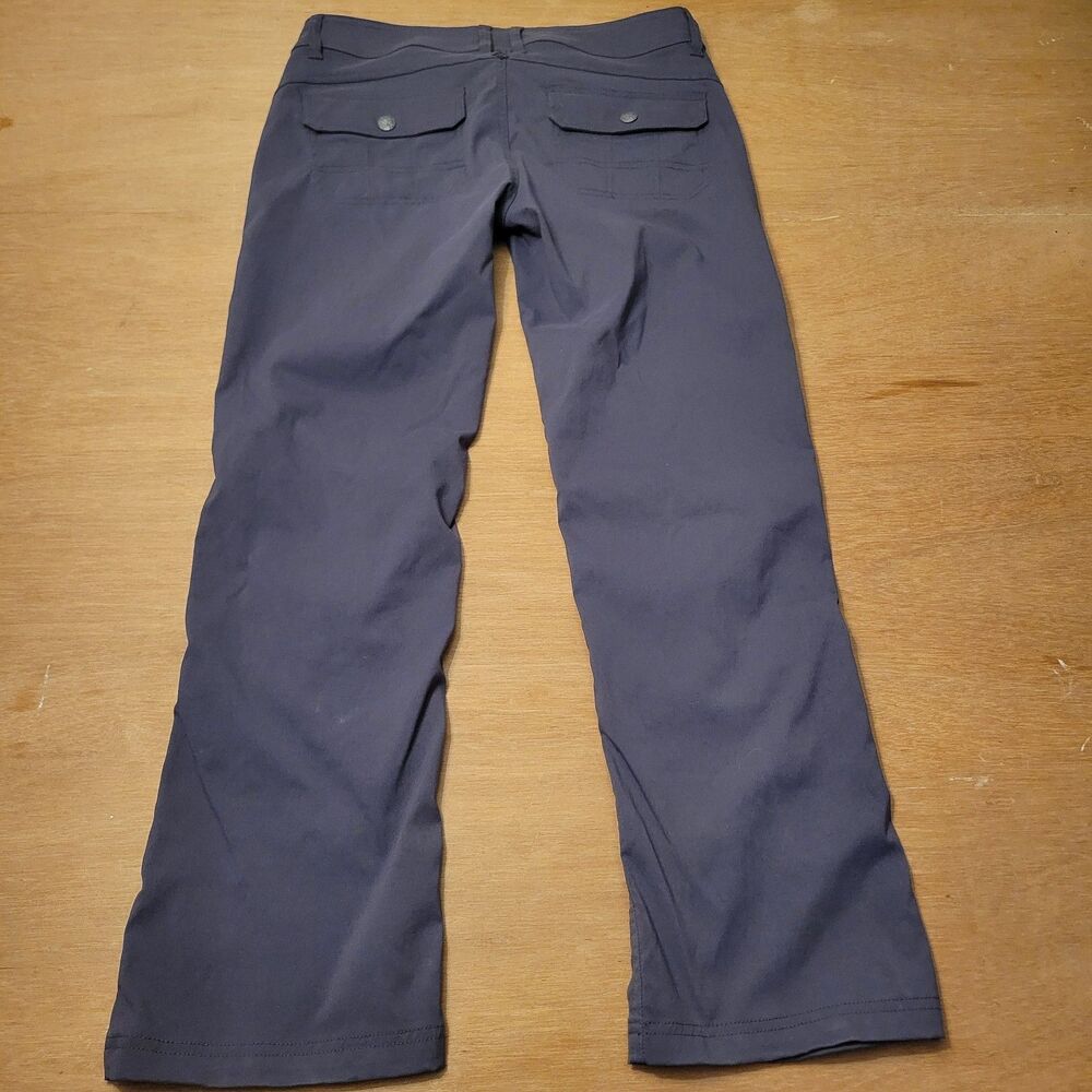PrAna Pants Womens 10 Gray Halle Hiking Stretch Nylon Roll Up Outdoor Travel Tab - Picture 4 of 16